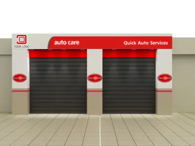 Car service entrance logo sign a615e 3D model