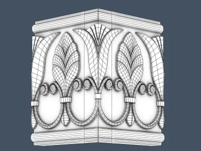 Frieze decorative crown moulding 3D model