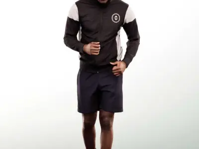 Theo 12836 - Running Black Man Low-poly 3D model