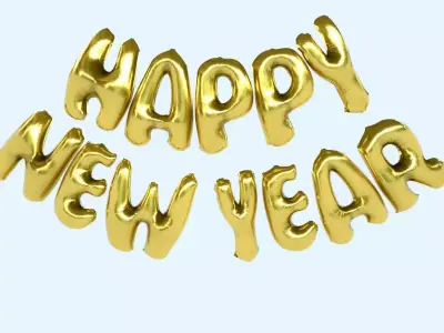 HAPPY NEW YEAR 3D model