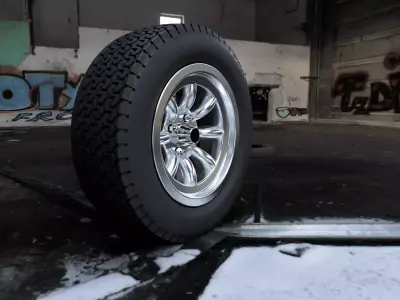 Minilite Style 1-24-1-25 Scale Wheels and Tires Hi-Poly 3D print model