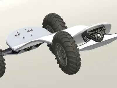 MOUNTAIN SKATE BOARD 3D model