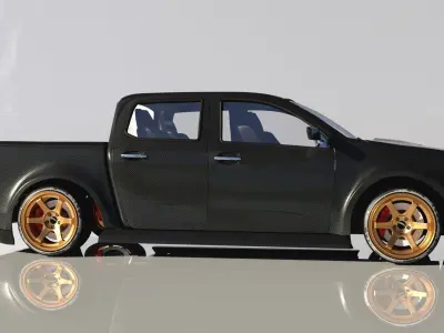 Model 3d Car D-max2020  Custom Cabon 3D model