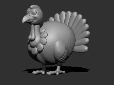 cartoon turkey 3d model for 3d printing 3D print model