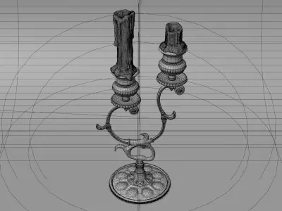 Ornate Vintage Candelabra 3D model