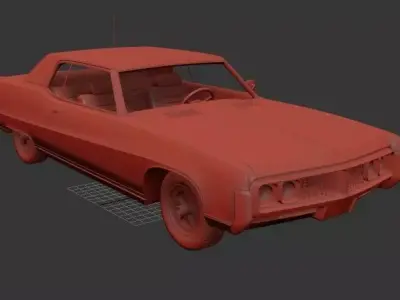 Buick Electra Mk3 225 Custom Sport Coupe 1969 3D print model