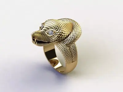 Cobra Snake Ring New Design Cad File  3D model