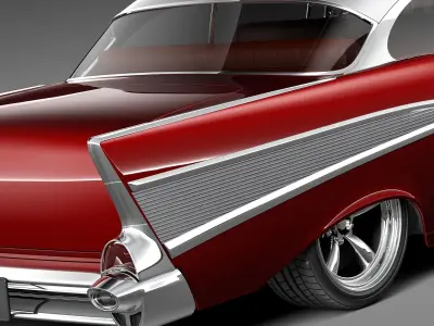 Chevrolet BelAir 1957 custom lowrider 3D Model 3D model