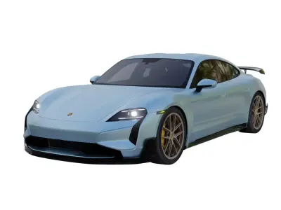 Porsche Taycan Turbo GT Weissach Package 2025 Low-poly 3D model
