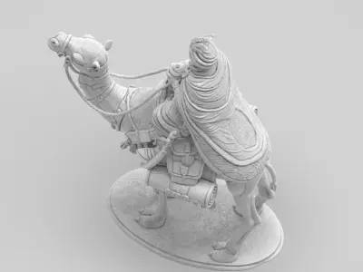 Nativity Three Wise Men Balthazar Camel 3D print model