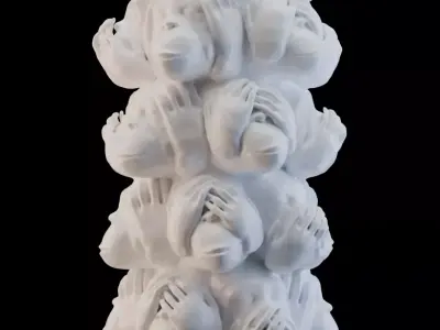 3 Wise Monkey 3D print model