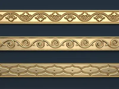 6 Decorative Onlays Collection 3D model 3D model