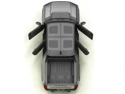 Pickup Car 2-V5 Low-poly 3D model