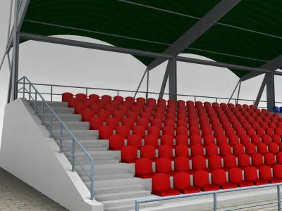 Stadium Seating Tribune Pack 3D model