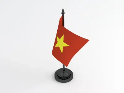 Table Flag Vietnam 3D model