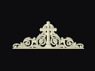 Central decor ornament for furniture 3D model 799