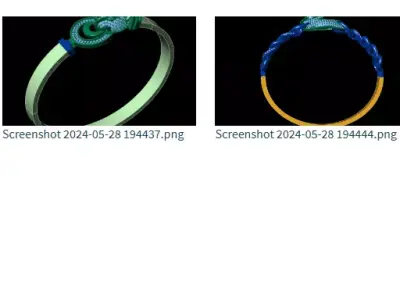 panther Inspired Jewelry 3D Bracelets  4 Models 3D print model