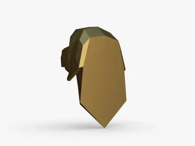 Golden retriever head 3D print model