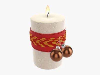  Candle Christmas DIY 01 3D model