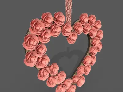 Wreaths with roses 3D model