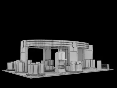 Booth Exhibition Stand a538a 3D model