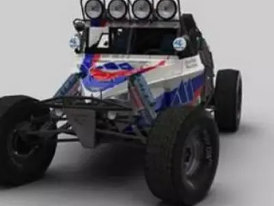 racing buggy perfect for games Low-poly 3D model