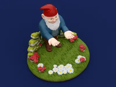 Holder Garden Gnome - Printable 3D print model