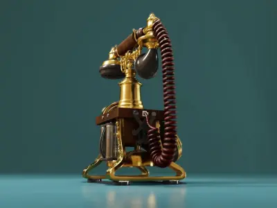 Eiffel Vintage Phone  3D model