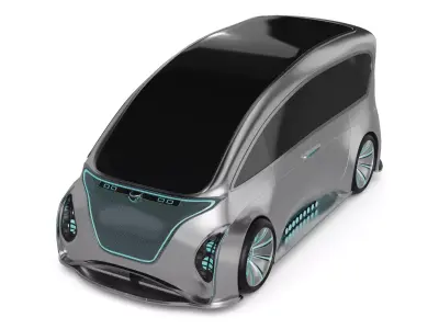 Minivan Car 3D model 2