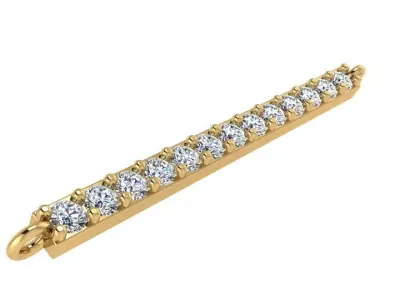 Diamond Row Pendant 2753 3D print model