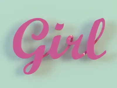 Decor object-girl 3D model