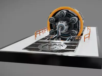 SciFi Engine Low-poly 3D model