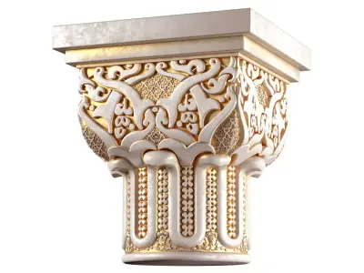Arabic  Morocco  Column capital 3D model