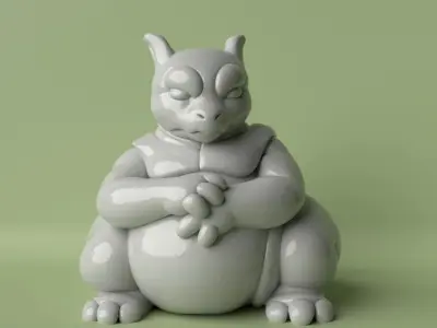 Chubby Mewtwo  The Legendary Psychic Pokemon 3D print model