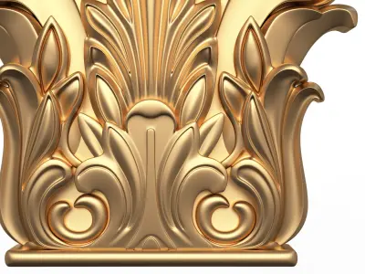 Antique Ionic capital 02 Low-poly 3D model