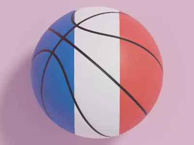 Flag Basketball Ball Collection 1 3D model