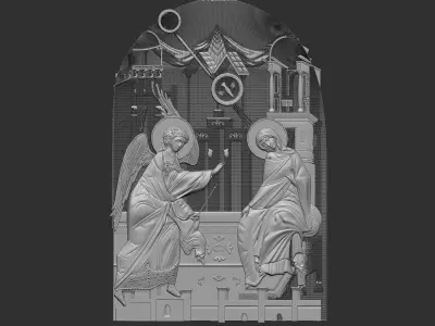 Annunciation Icon 3D print model