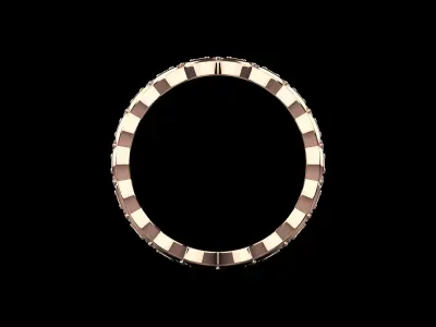 Coco Crush mini ring with diamonds 18 Size N222 3D print model