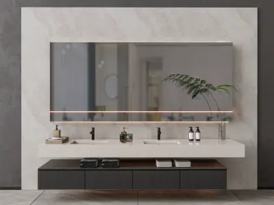 Vanity bathroom set 5 3D model