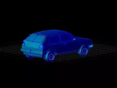 Volkswagen Golf Free low-poly 3D model