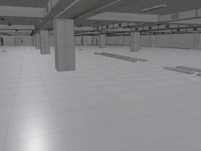 Underground Parking Garage 3D model