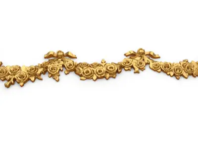 Classic carved decor ornament 406 3D model