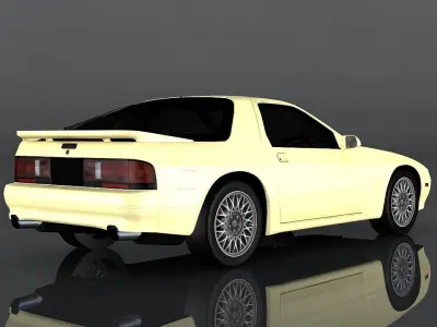 1990 Mazda RX7 Low-poly 3D model