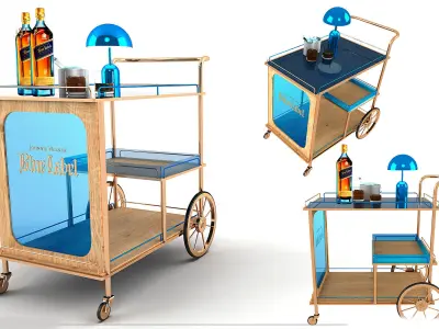 service trolleys 3d models 2 MODEL SET 3D model