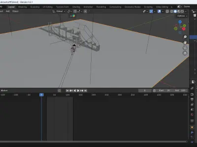 night street light environment Free 3D model