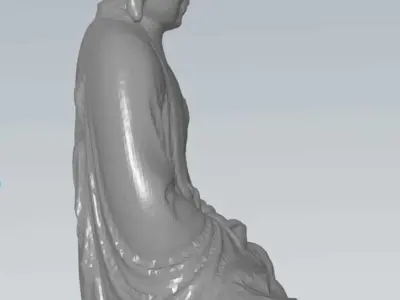 MakeIT Buddha Statue Sculpture 3D Model 3D model