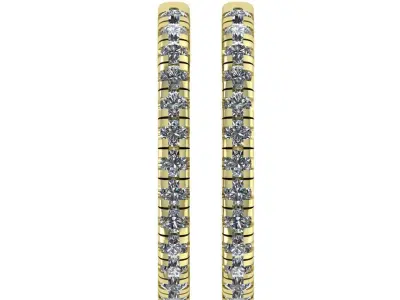 19mm Inside-Outside Diamond Hoop Earrings Huggies 3D print model