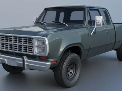 Dodge W150 Club Cab 1979 3D print model