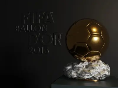 Fifa Golden Ball Ballon Dor Low-poly 3D model