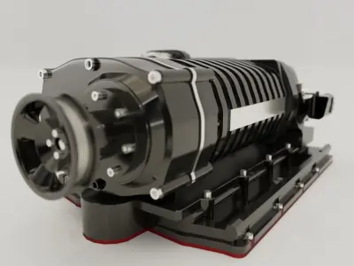 supercharger turbocharger 3D model
